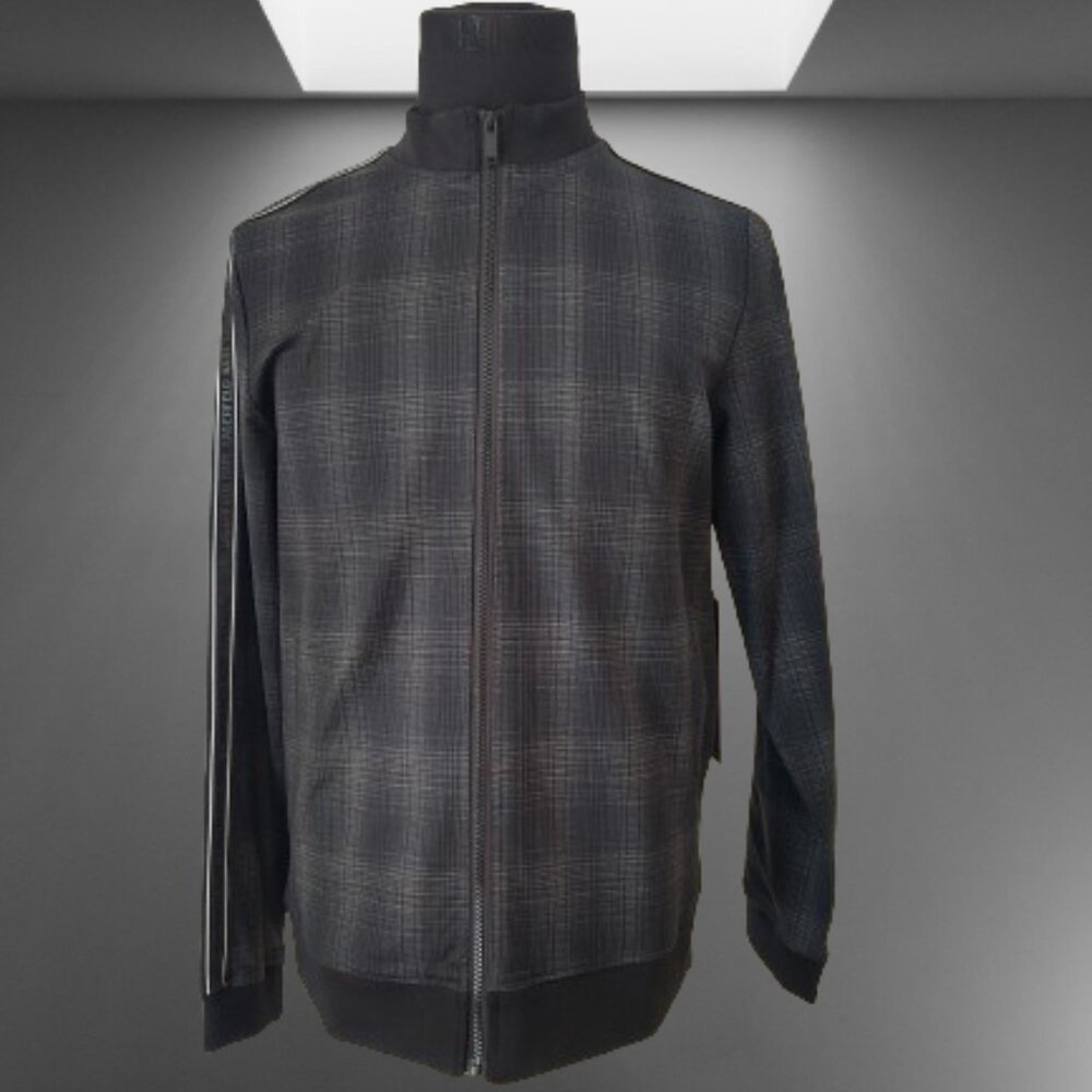 KARL LAGERFELD MEN PLAID LONG SLEEVE FULL ZIP UP JACKET SIZE - MEDIUM